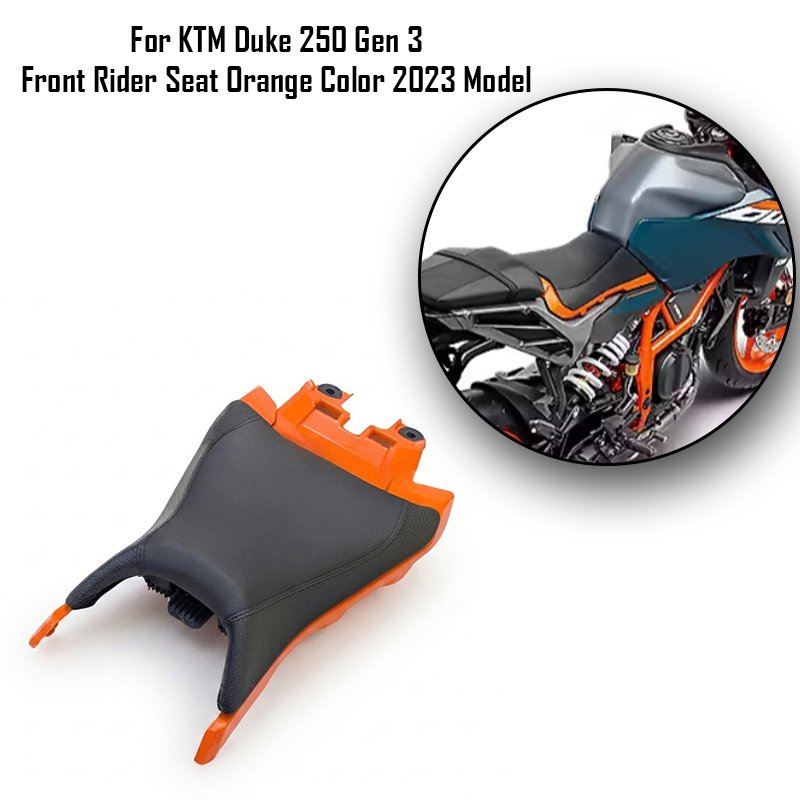 For KTM Duke 250 Gen 3 Front Rider Seat Orange Color 2023 Model