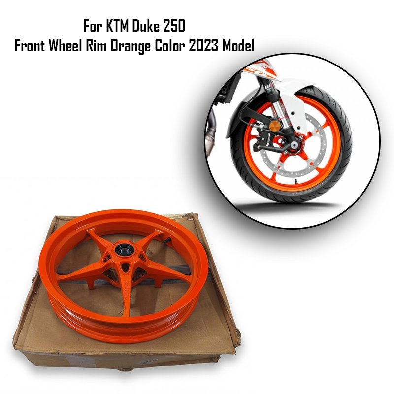 For KTM Duke 250 Front Wheel Rim Orange Color 2023 Model